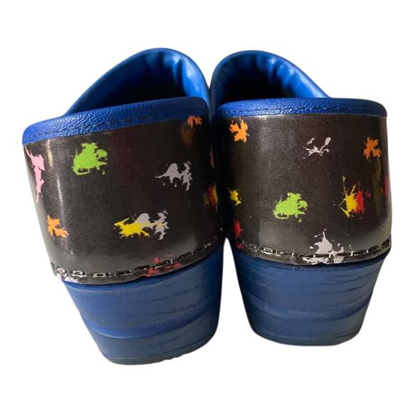 Sanita Clogs Womens Paint Ball Color Leather SlipOns Size EU 35 US4 Nurse Shoes - Picture 5 of 12